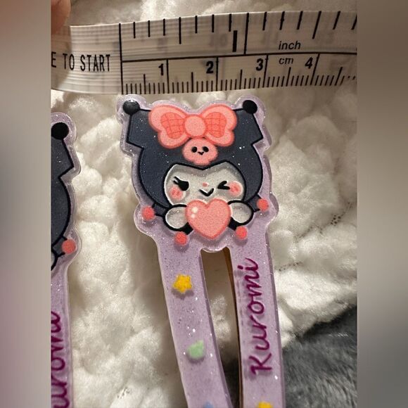 New Sanrio Kuromi Hair Accessories – 2 pcs Hair Clips - Picture 9 of 16